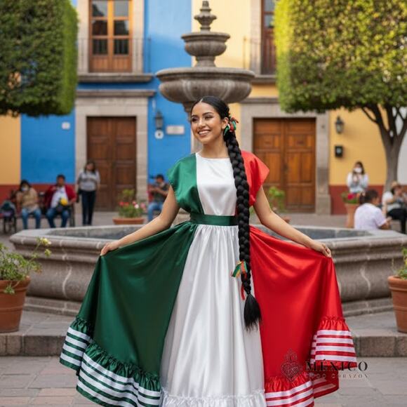 Mexican two piece day of the dead dress mexico todo corazon - Picture 9 of 10